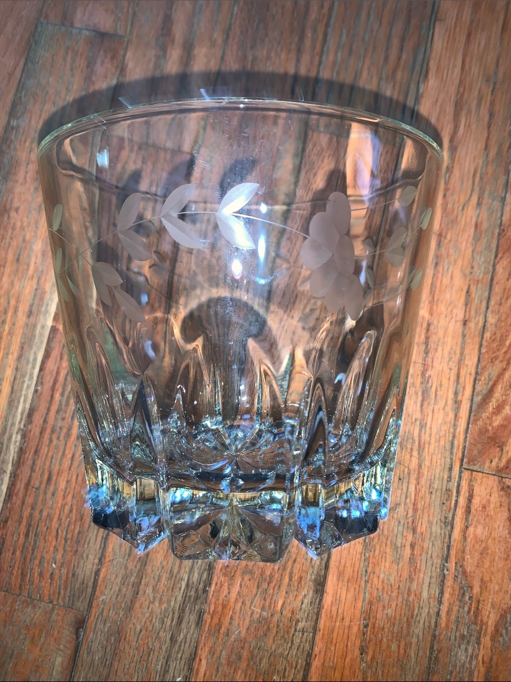 Princess House Floral Crystal Ice Bucket Vintage